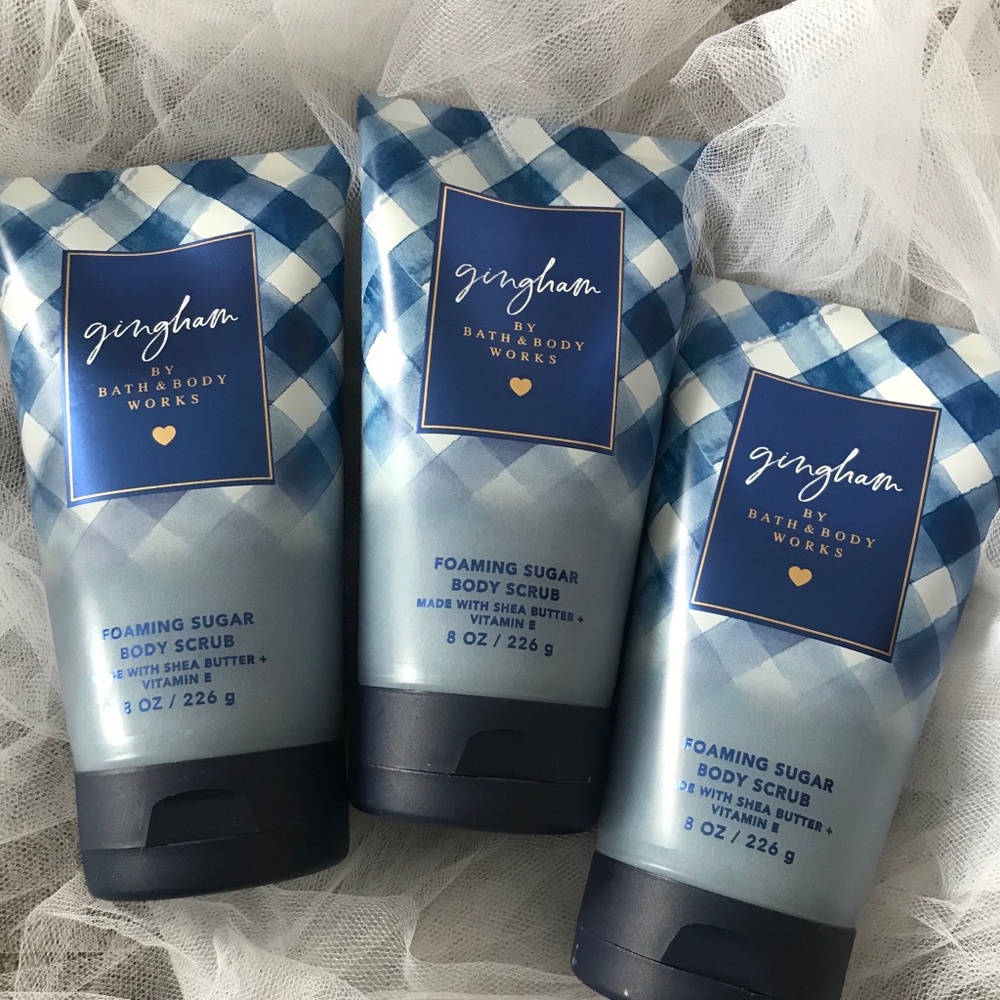🍓Set of 3 Gingham by B&BW Foaming Body Scrub